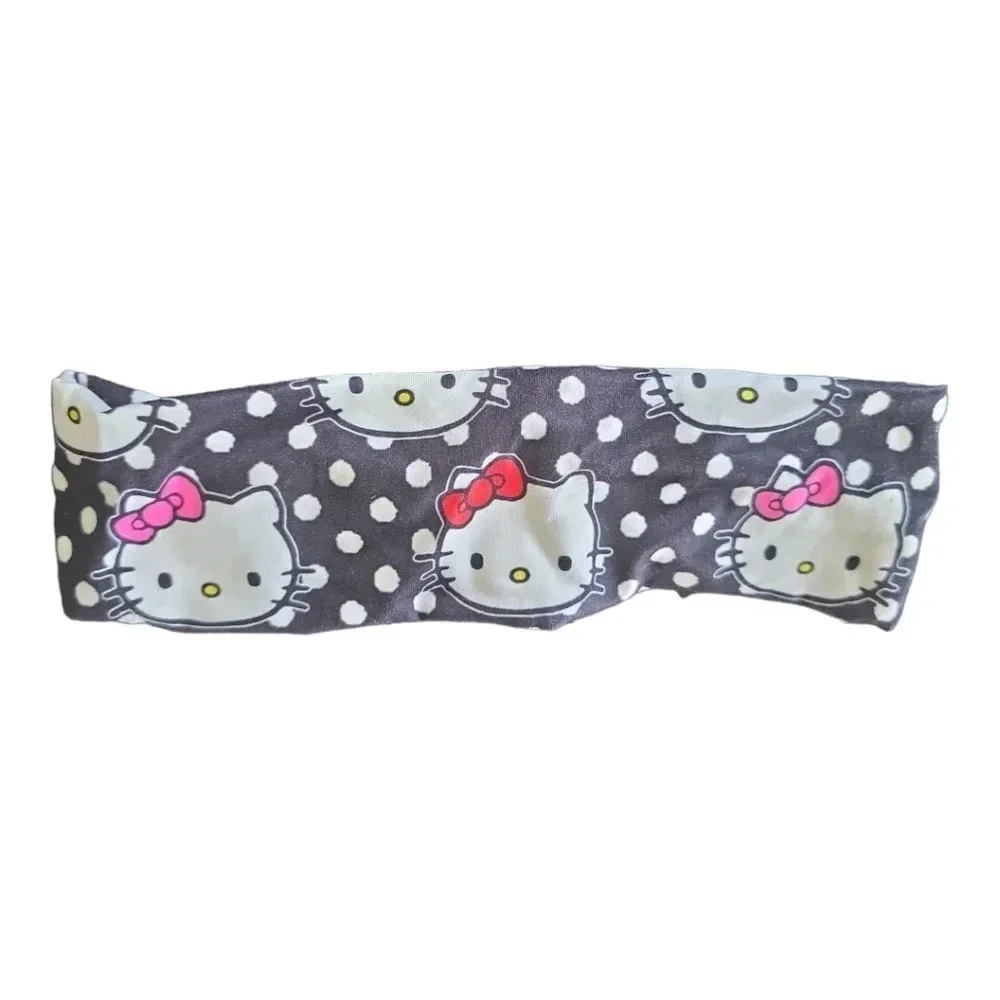 Hello Kitty Bow Polkadot Custom Homemade Headband